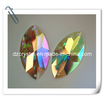 Glasperle Kleidungsstück Stein mit Farbe Crystal Ab